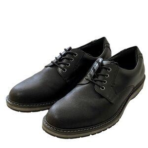 Flex Step Logan Black Lace-up Dress Business Casual Shoes 9M